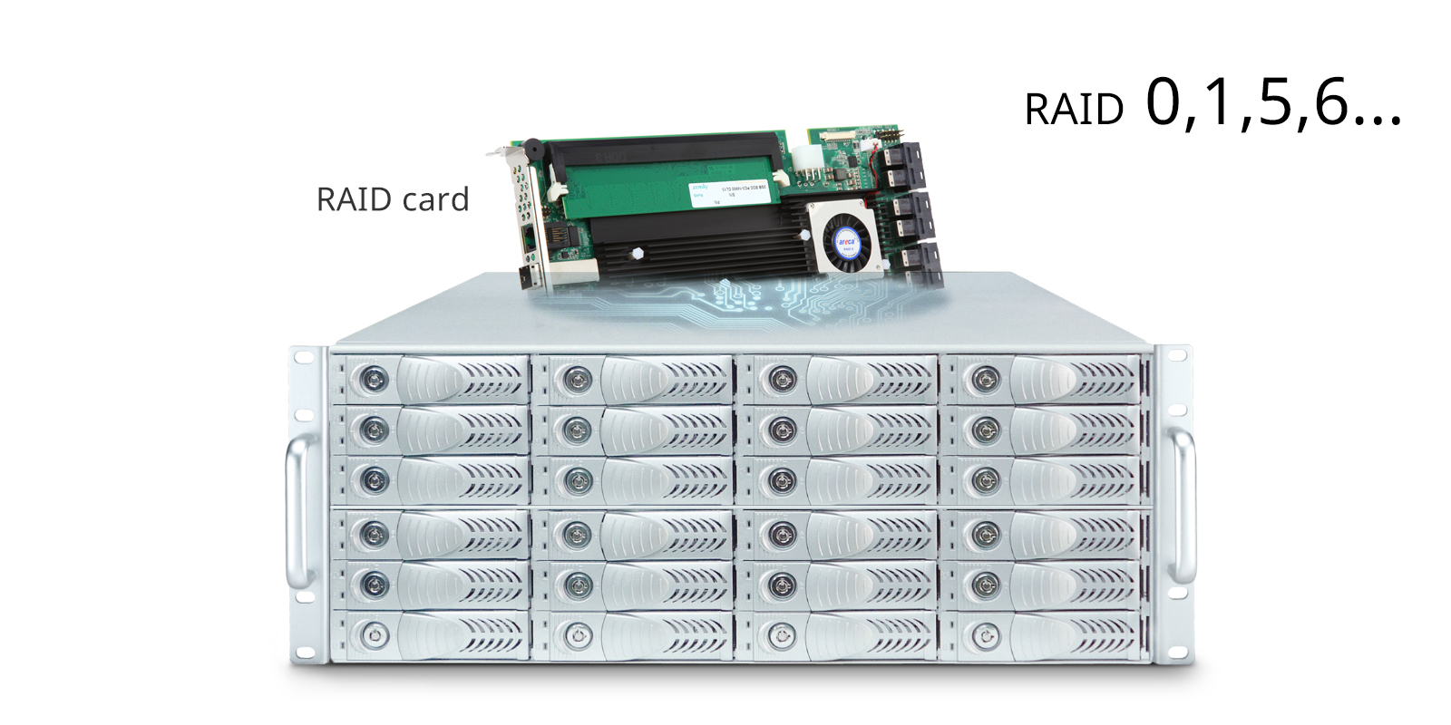 NA381TB3 supports RAID0, RAID1, RAID 5, RAID6