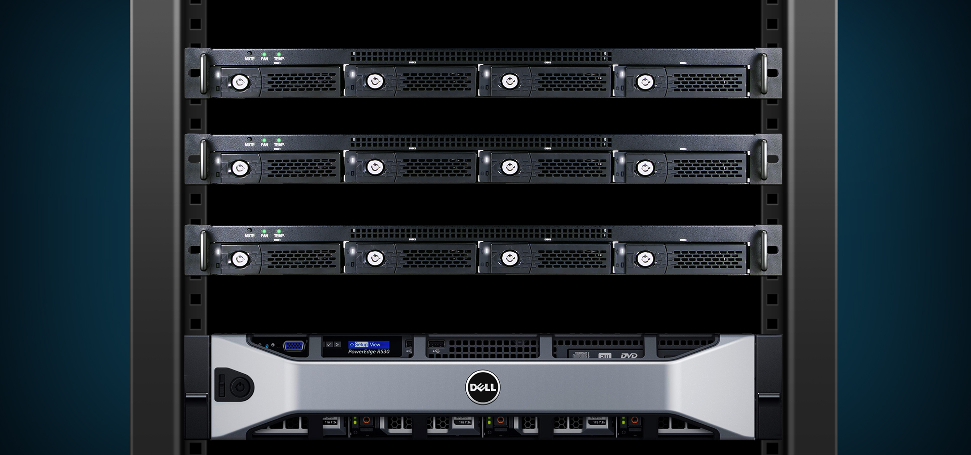 netstor ns370s is created to be aligned with the 19” rack cabinet easily
